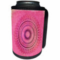 3dRose Andrea Haase Art Illustration - Pink Watercolor Mandala Illustration - Can Cooler Bottle Wrap (cc_268254)