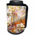 3dRose Andrea Haase Art Illustration - New York Brooklyn Bridge Illustration - Can Cooler Bottle Wrap (cc_268316)