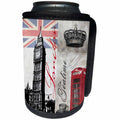 3dRose Andrea Haase Art Illustration - Illustration Great Britain With Telephone Booth - Can Cooler Bottle Wrap (cc_268322)