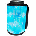 3dRose Andrea Haase Inspirational Typography - The Best Is Yet To Come Watercolor Quote - Can Cooler Bottle Wrap (cc_268334)