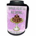 3dRose Andrea Haase Inspirational Typography - Chocolates With Funny Chocolate Quote - Can Cooler Bottle Wrap (cc_268340)