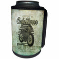 3dRose Andrea Haase Art Illustration - Vintage Motorcycle Caferacer Poster Art In Grey Grunge Style - Can Cooler Bottle Wrap (cc_268352)