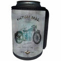 3dRose Andrea Haase Art Illustration - Vintage Motorcycle Caferacer Poster Art In Blue Grey Grunge Style - Can Cooler Bottle Wrap (cc_268353)