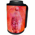 3dRose Andrea Haase Art Illustration - Pink Orange Buddha Head Illustration - Can Cooler Bottle Wrap (cc_268361)