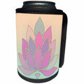 3dRose Andrea Haase Art Illustration - Lotus Flower Illustration In Soft Pastel Colors - Can Cooler Bottle Wrap (cc_268365)