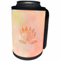 3dRose Andrea Haase Art Illustration - Watercolor Lotus Flower Illustration - Can Cooler Bottle Wrap (cc_268366)