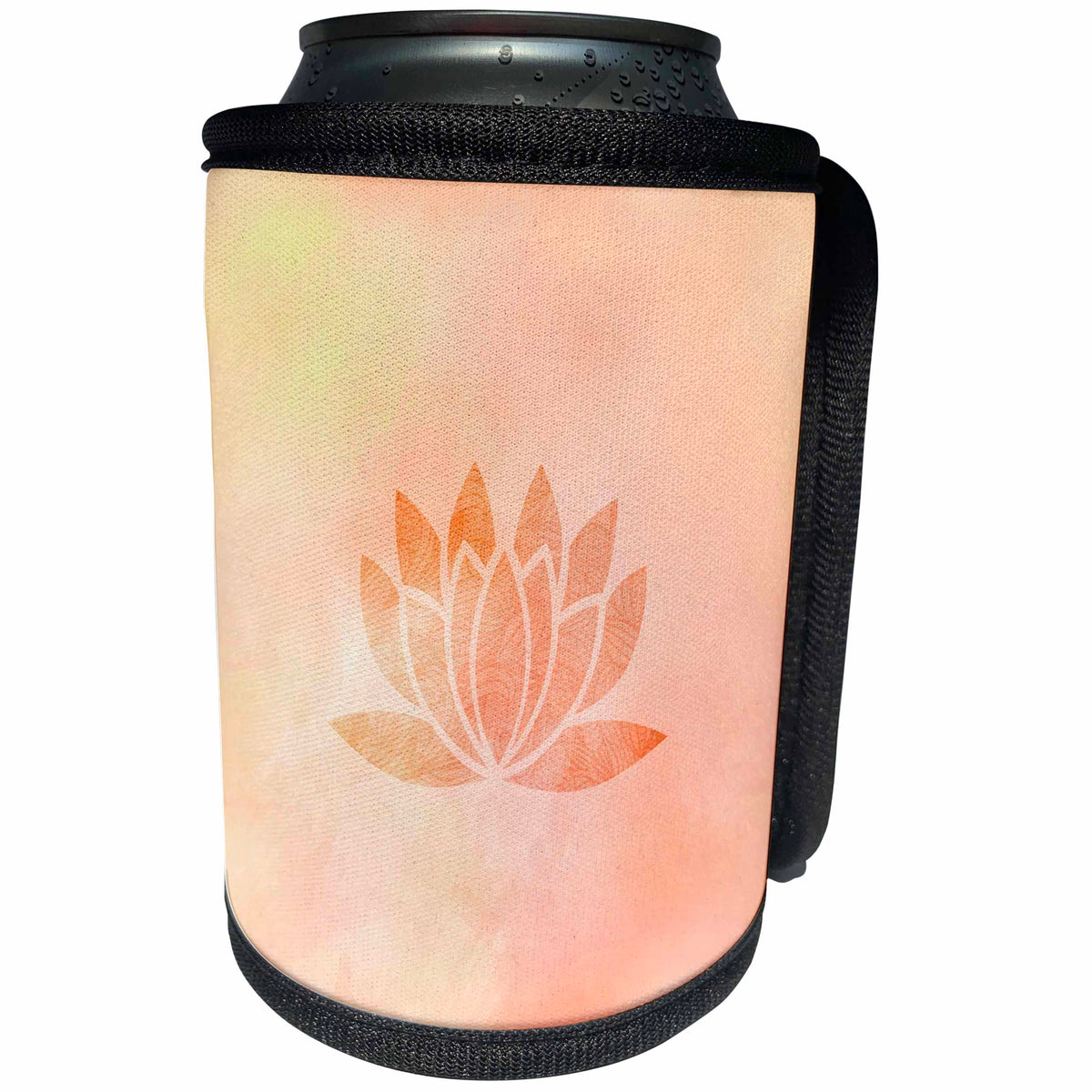 3dRose Andrea Haase Art Illustration - Watercolor Lotus Flower Illustration - Can Cooler Bottle Wrap (cc_268366)