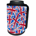 3dRose Andrea Haase Art Illustration - Collage Of British Union Jack Flag - Can Cooler Bottle Wrap (cc_268390)