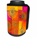 3dRose Andrea Haase Art Illustration - Ethnic Painting, Palm Tree And Ornaments - Can Cooler Bottle Wrap (cc_268454)