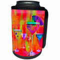 3dRose Andrea Haase Art Illustration - Colorful Illustration Of Fancy Drinks - Can Cooler Bottle Wrap (cc_268458)