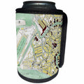 3dRose Andrea Haase Art Illustration - Vintage Map Of Venice In Italy - Can Cooler Bottle Wrap (cc_268482)