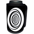 3dRose Andrea Haase Graphic Art - Black and White Circle Graphic Optical Illusion - Can Cooler Bottle Wrap (cc_268497)