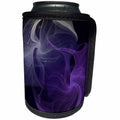 3dRose Andrea Haase Art Illustration - Abstract Fractal Design In Purple And Black - Can Cooler Bottle Wrap (cc_268532)