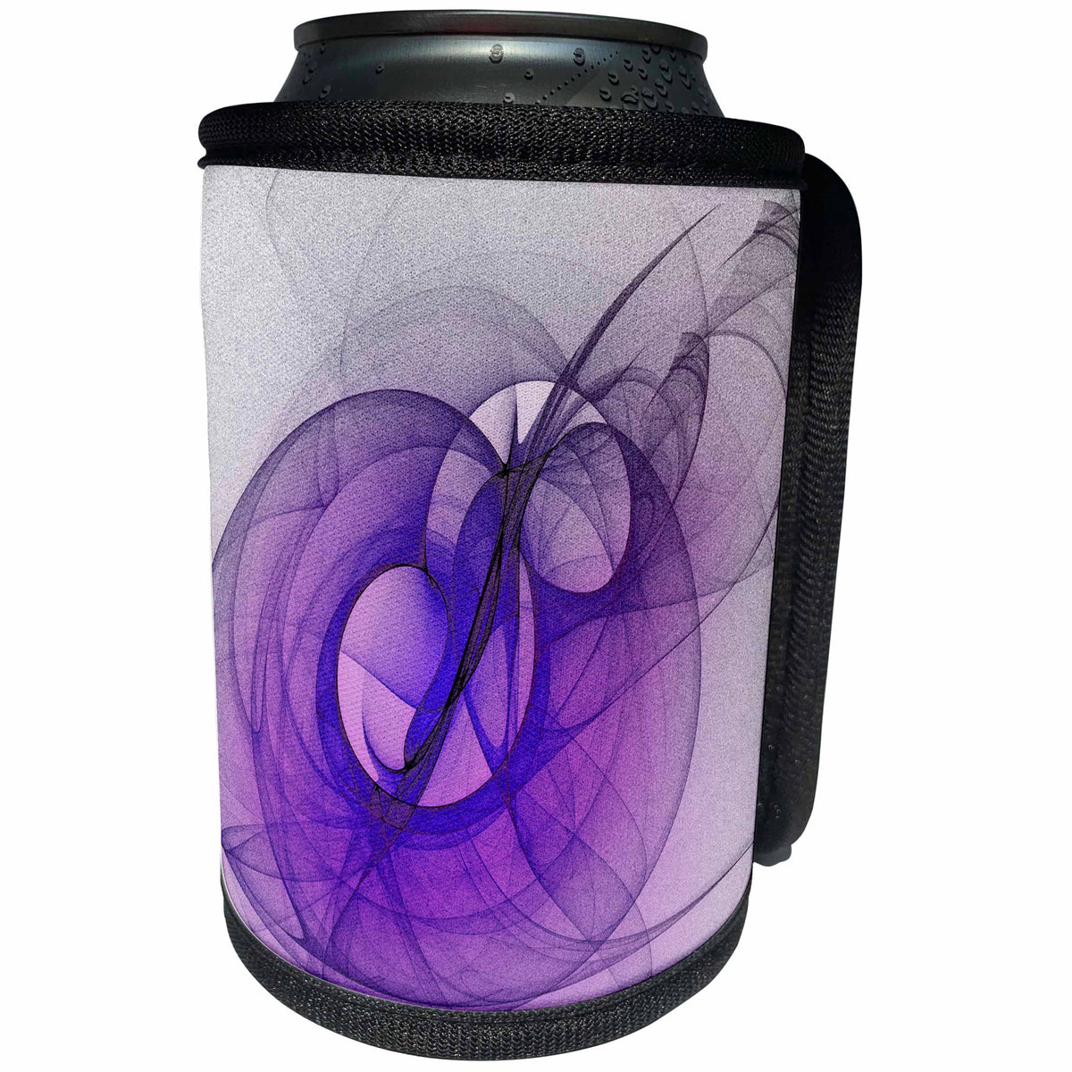 3dRose Andrea Haase Art Illustration - Abstract Fractal Design In Purple - Can Cooler Bottle Wrap (cc_268534)