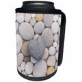 3dRose Andrea Haase Still Life Photography - Stone Heart On Pebble Background - Can Cooler Bottle Wrap (cc_268538)