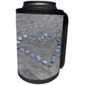 3dRose Andrea Haase Still Life Photography - Heart Made Of Pebble On The Beach - Can Cooler Bottle Wrap (cc_268539)