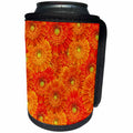 3dRose Andrea Haase Nature Photography - Orange Gerbera Flower Photography Allover Pattern - Can Cooler Bottle Wrap (cc_268552)