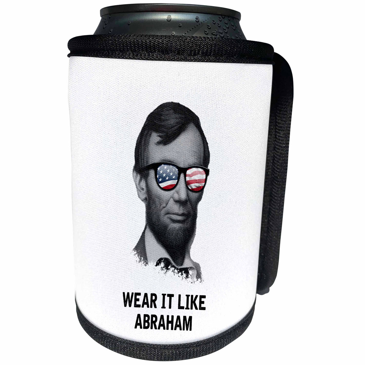 3dRose Carsten Reisinger - Illustrations - Wear it like Abraham Party Animal Design - Can Cooler Bottle Wrap (cc_268558)