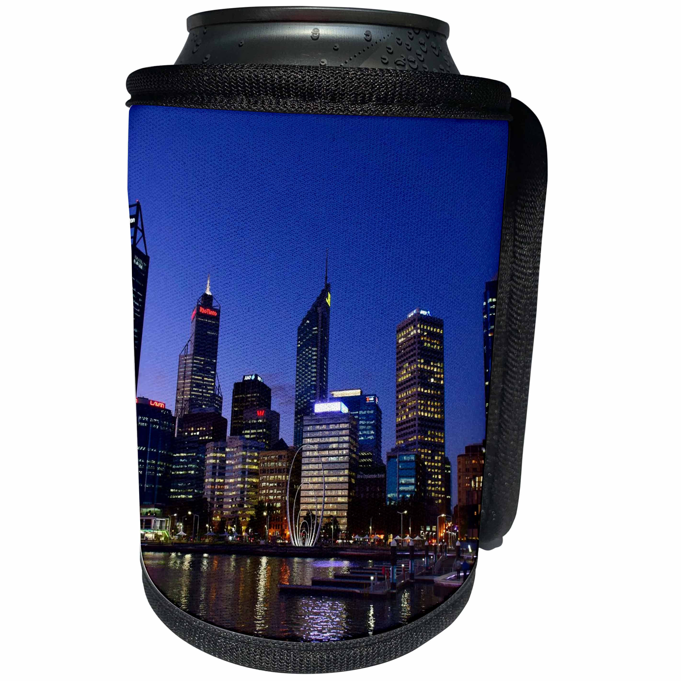 3dRose Cities Of The World - Perth, Western Australia - Can Cooler Bottle Wrap (cc_268595)
