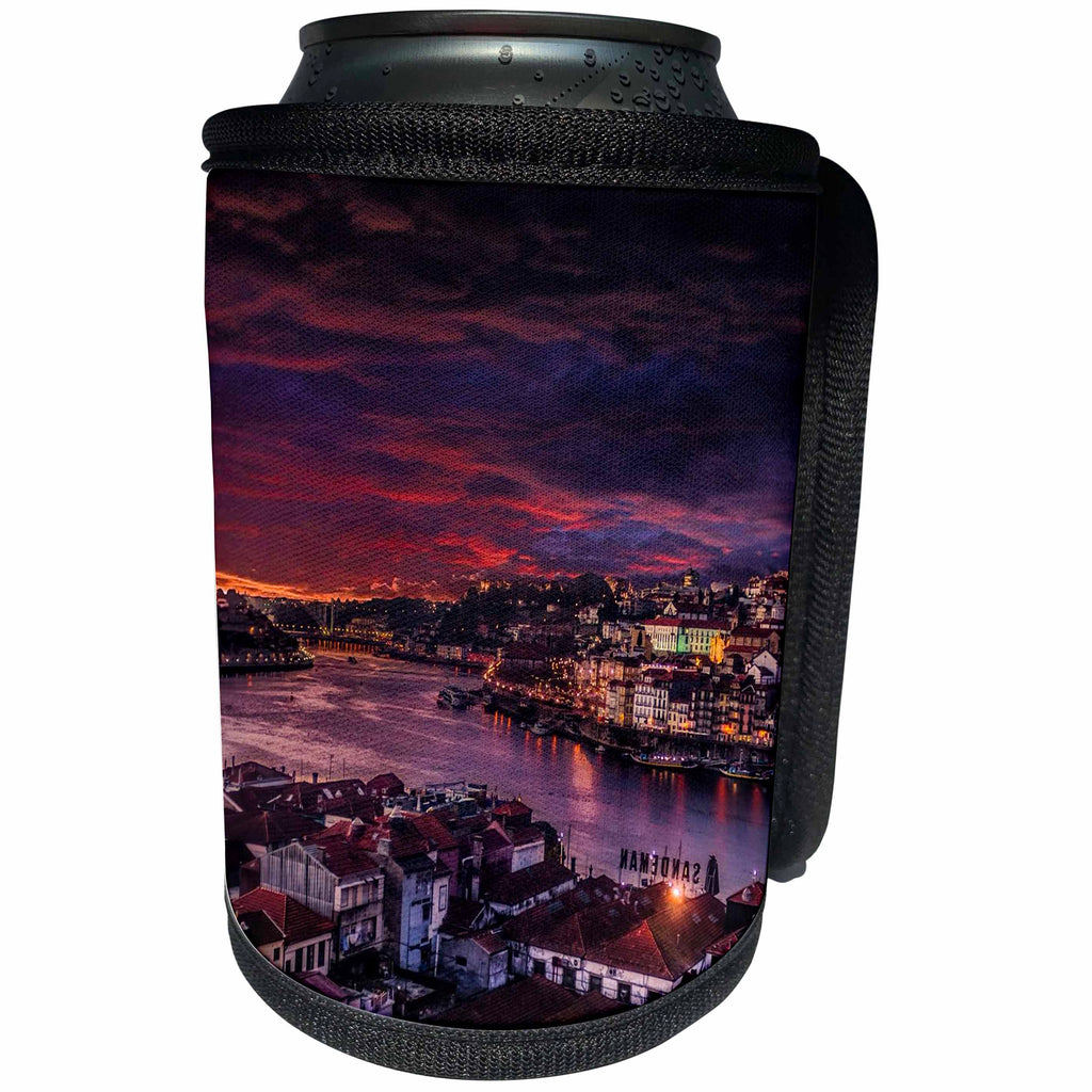 3dRose Cities Of The World - Porto, Portugal - Can Cooler Bottle Wrap (cc_268598)
