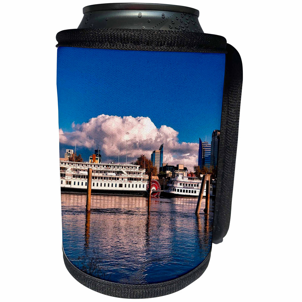 3dRose Cities Of The World - City Of Sacramento, California - Can Cooler Bottle Wrap (cc_268603)