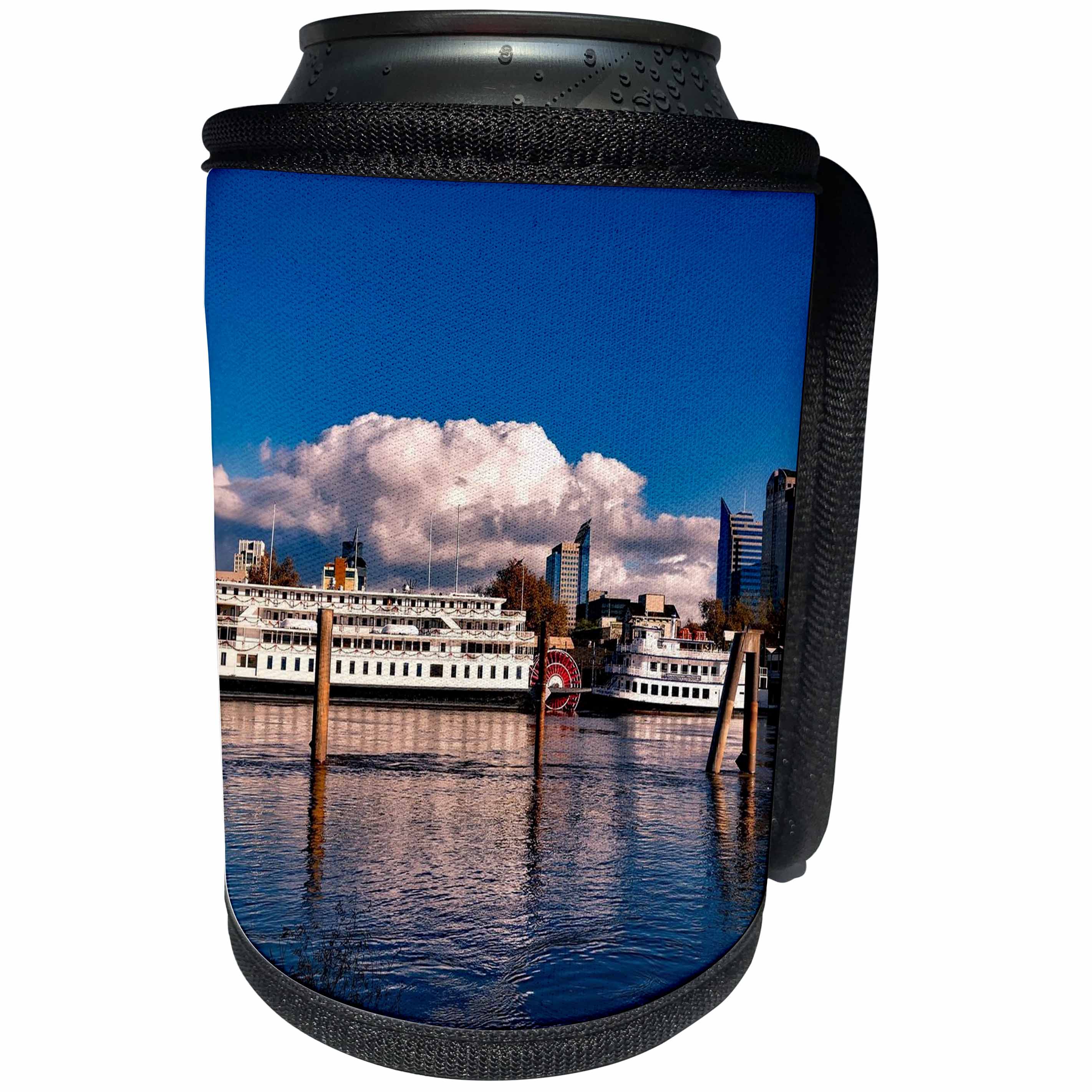 3dRose Cities Of The World - City Of Sacramento, California - Can Cooler Bottle Wrap (cc_268603)