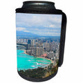 3dRose Cities Of The World - Waikiki Beach In Honolulu, Hawaii - Can Cooler Bottle Wrap (cc_268608)