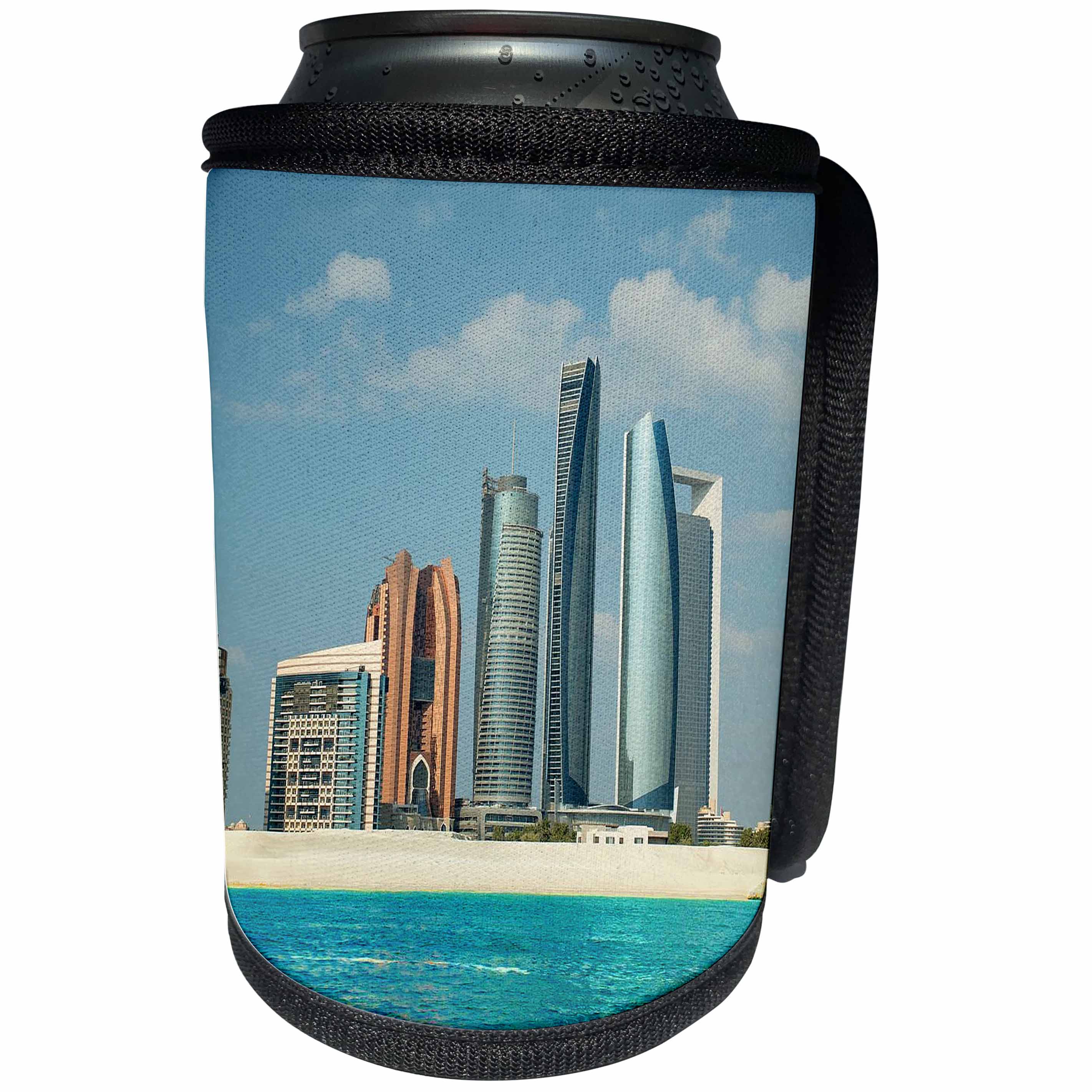 3dRose Cities Of The World - City Of Abu Dhabi In The United Arab Emirates - Can Cooler Bottle Wrap (cc_268614)