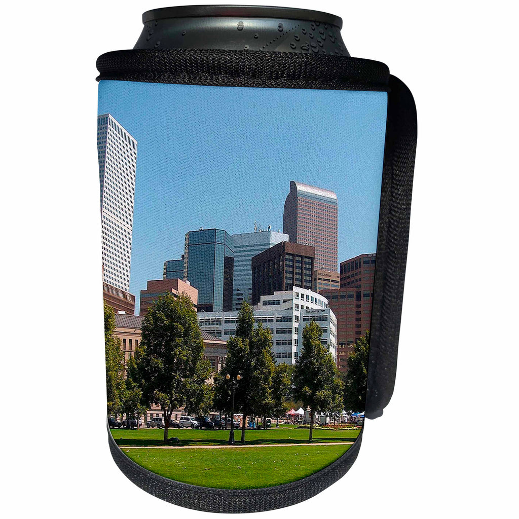 3dRose Cities Of The World - City Of Denver, Colorado - Can Cooler Bottle Wrap (cc_268617)
