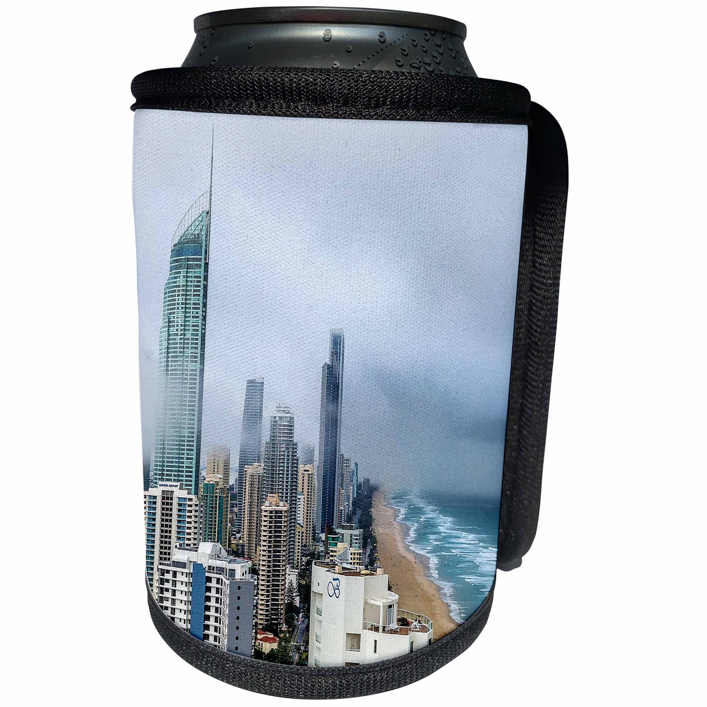 3dRose Cities Of The World - Gold Coast, City In Queensland, Australia - Can Cooler Bottle Wrap (cc_268618)