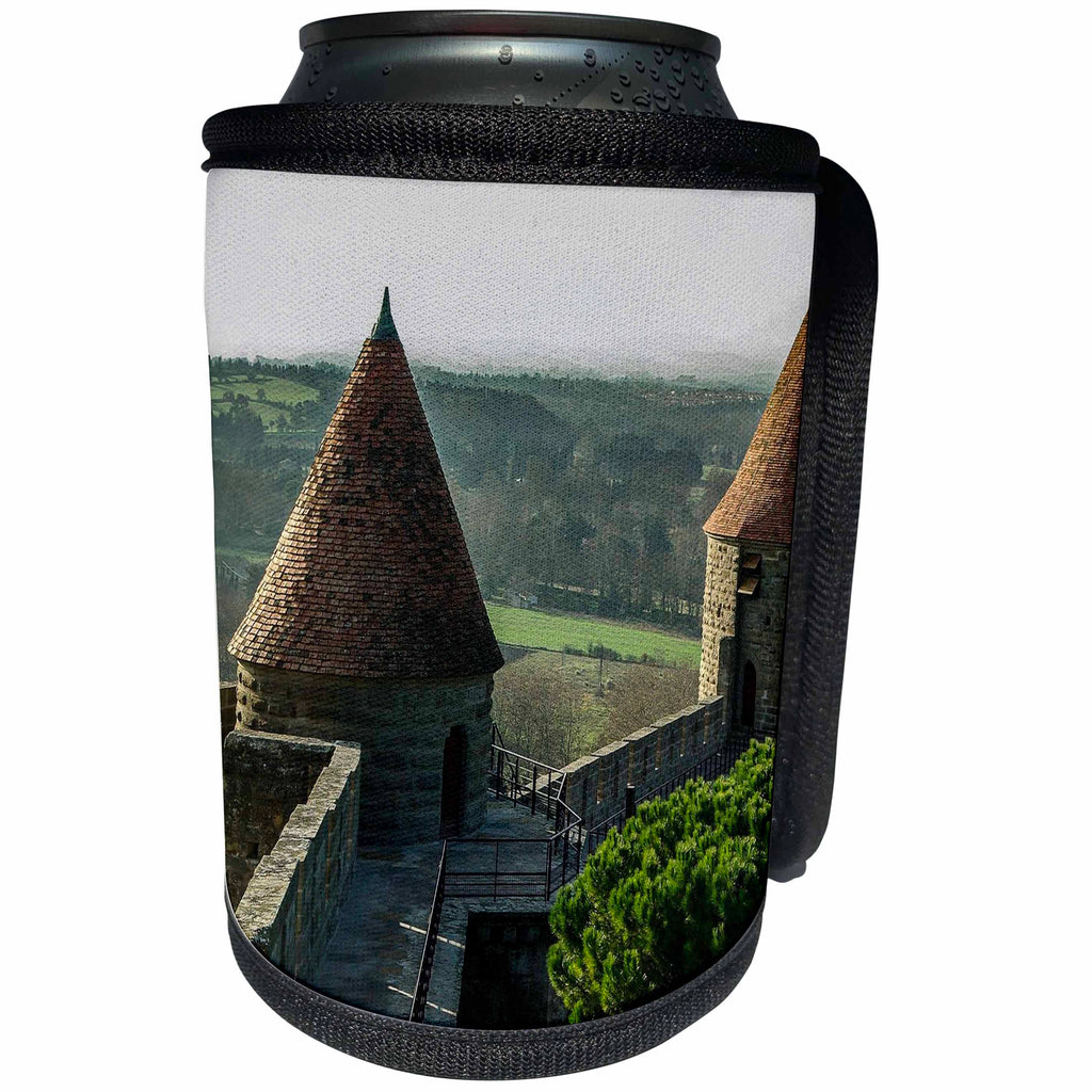 3dRose Cities Of The World - City Of Carcassonne, France - Can Cooler Bottle Wrap (cc_268626)