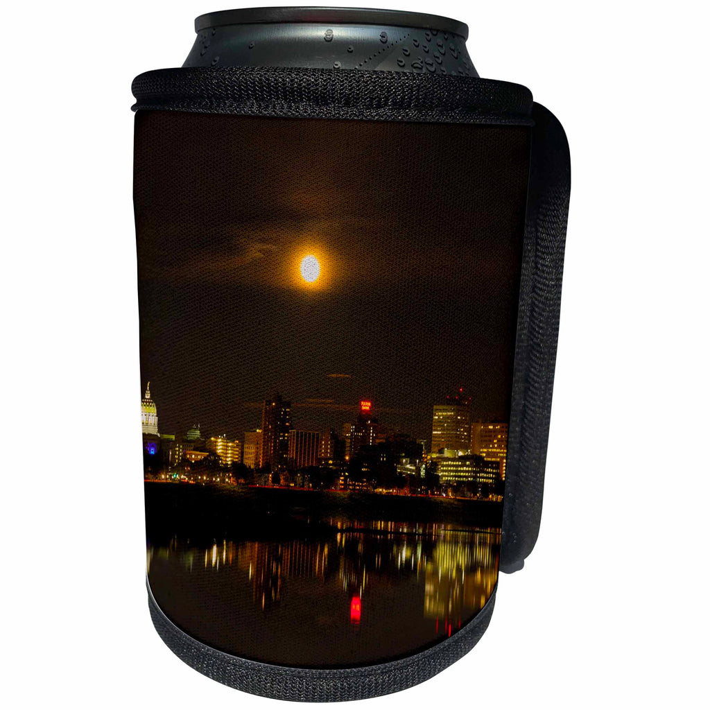 3dRose Cities Of The World - City Of Harrisburg, Pennsylvania - Can Cooler Bottle Wrap (cc_268630)