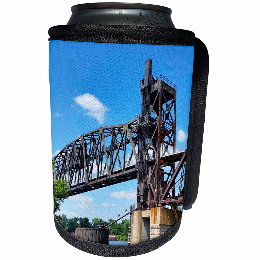 3dRose Cities Of The World - Little Rock, Arkansas Bridge - Can Cooler Bottle Wrap (cc_268632)