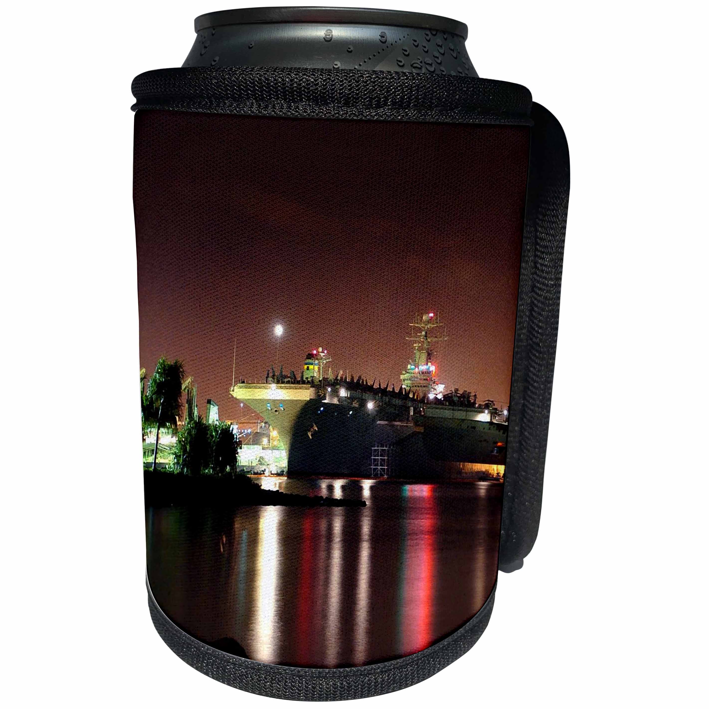 3dRose Cities Of The World - Pearl Harbor, Hawaii - Can Cooler Bottle Wrap (cc_268636)