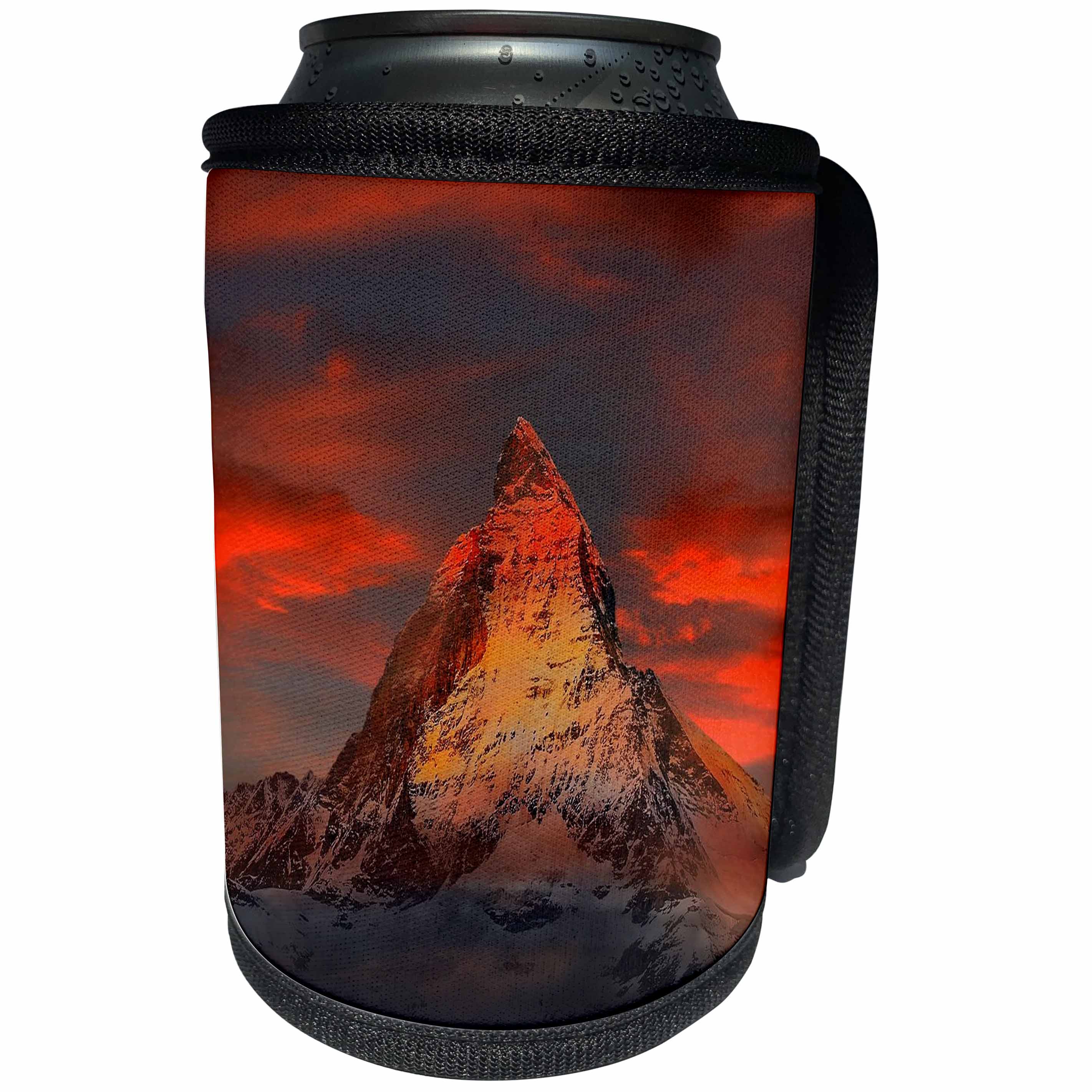 3dRose Cities Of The World - Matterhorn Mountain In Switzerland - Can Cooler Bottle Wrap (cc_268640)