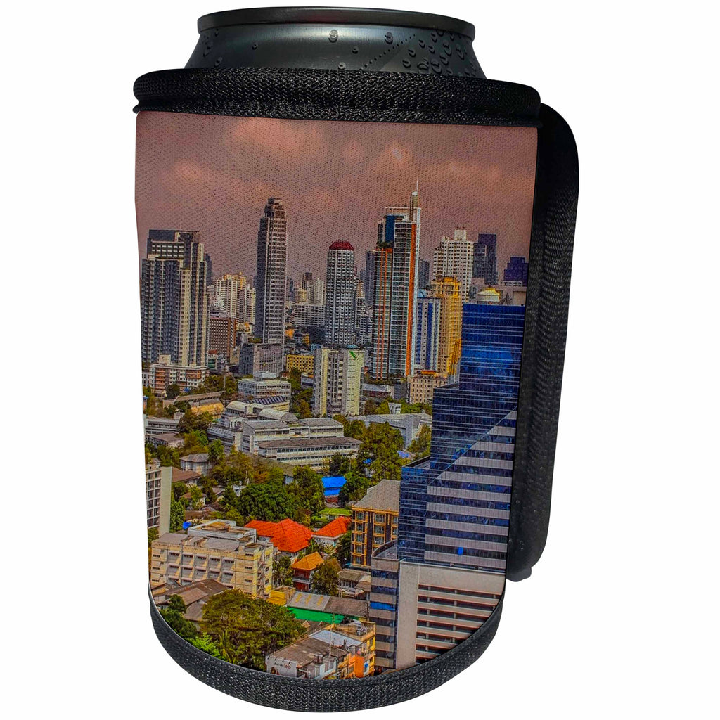 3dRose Cities Of The World - Bangkok, Thailand - Can Cooler Bottle Wrap (cc_268642)