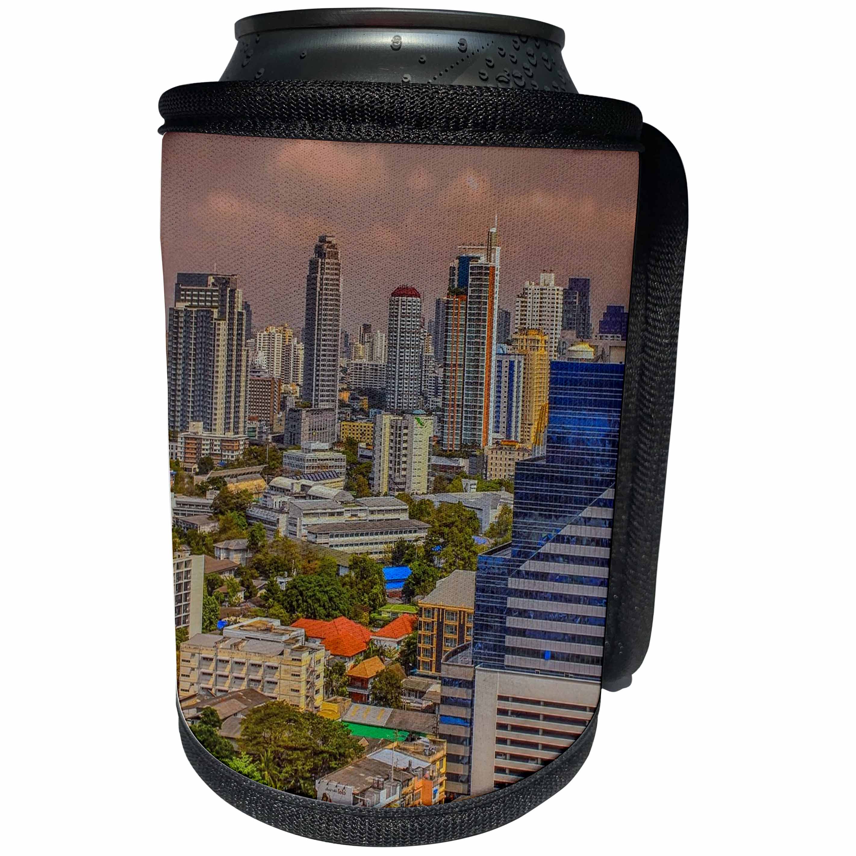 3dRose Cities Of The World - Bangkok, Thailand - Can Cooler Bottle Wrap (cc_268642)