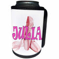 3dRose RinaPiro Kids - Julia. Pink ballet shoes. - Can Cooler Bottle Wrap (cc_268779)