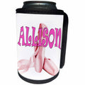 3dRose RinaPiro Kids - Allison. Pink ballet shoes. - Can Cooler Bottle Wrap (cc_268791)