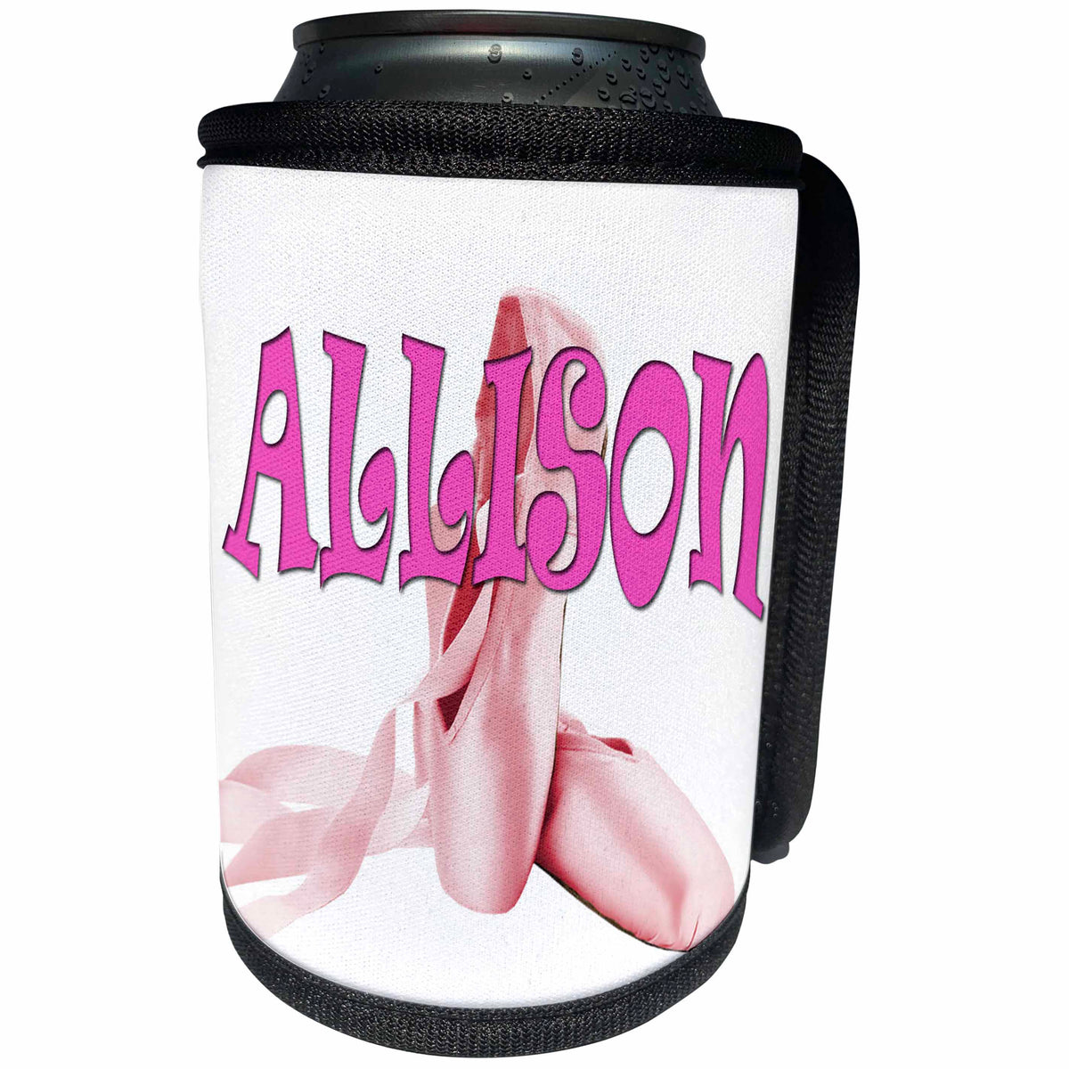 3dRose RinaPiro Kids - Allison. Pink ballet shoes. - Can Cooler Bottle Wrap (cc_268791)