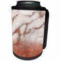 3dRose Uta Naumann Faux Glitter Pattern - Luxury Grey Copper Ombre Gem Stone Marble Glitter Metallic Faux Print - Can Cooler Bottle Wrap (cc_268839)