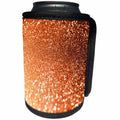 3dRose Uta Naumann Faux Glitter Pattern - Luxury Orange Copper Gold Metallic Faux Glitter Print - Can Cooler Bottle Wrap (cc_268840)