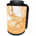 3dRose Uta Naumann Faux Glitter Pattern - Luxury Grey and Gold Glitter Metallic Faux Gem Stone Marble Print - Can Cooler Bottle Wrap (cc_268845)