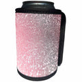 3dRose Uta Naumann Faux Glitter Pattern - Luxury Sparkle Pink Rose Gold Metallic Faux Glitter Print - Can Cooler Bottle Wrap (cc_268847)