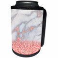 3dRose Uta Naumann Faux Glitter Pattern - Luxury Grey And Rose Gold Ombre Marble Glitter Metallic Faux Print - Can Cooler Bottle Wrap (cc_268848)