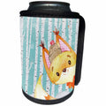 3dRose Uta Naumann Watercolor Illustration Animal - Woodland Friends-In Snowy Forest-Watercolor Illustration-Fox - Can Cooler Bottle Wrap (cc_268882)