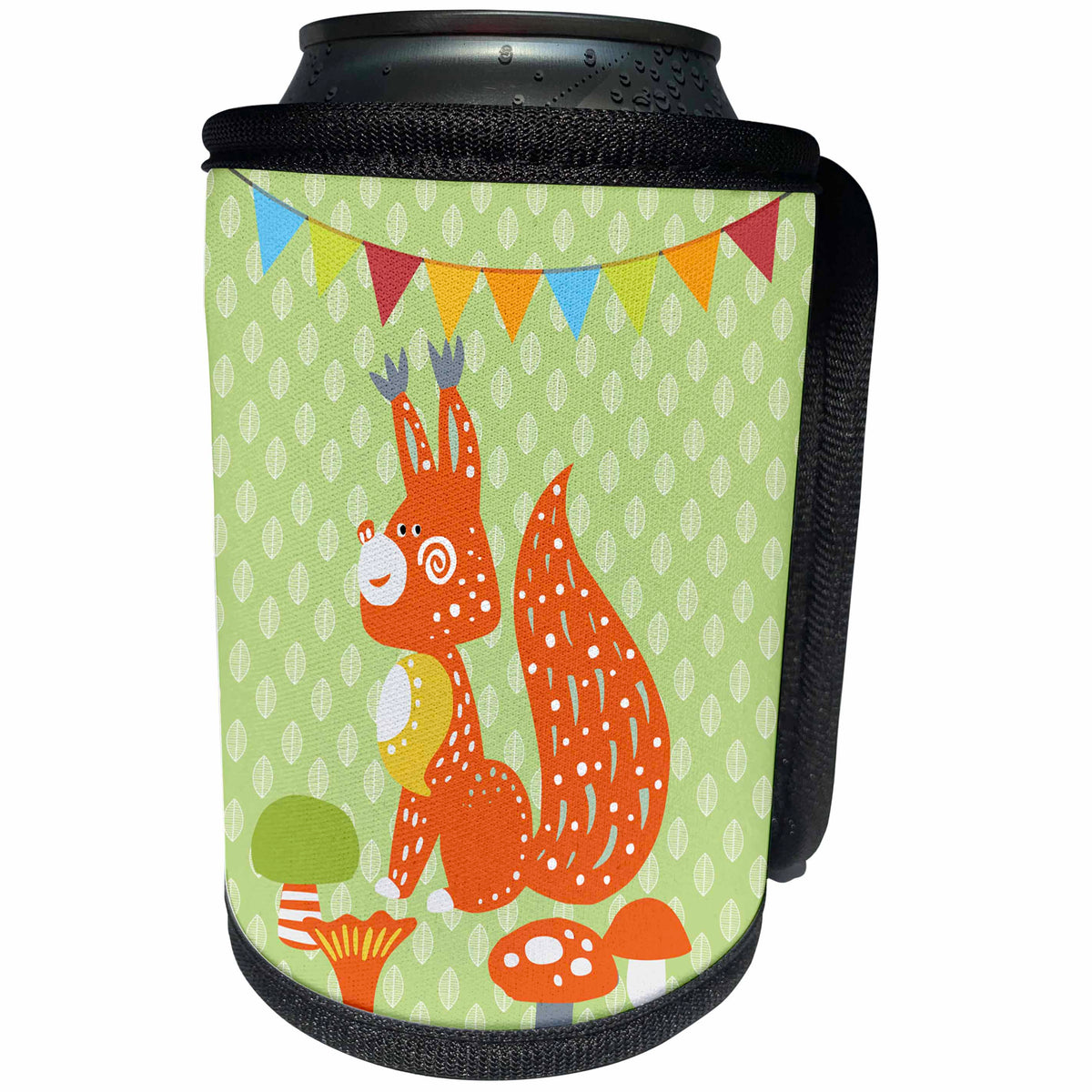 3dRose Uta Naumann Watercolor Illustration Animal - Woodland Friends-Forest Animal Illustration for Babies-Fox - Can Cooler Bottle Wrap (cc_268899)