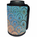 3dRose Uta Naumann Faux Glitter Pattern - Trendy Rosegold Blue Feminine Faux Glitter Dot Circle Pattern - Can Cooler Bottle Wrap (cc_268937)