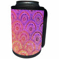 3dRose Uta Naumann Faux Glitter Pattern - Trendy Pink Purple Feminine Faux Glitter Dot Circle Pattern - Can Cooler Bottle Wrap (cc_268938)