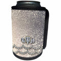 3dRose Uta Naumann Faux Glitter Pattern - Image of Sparkling Luxury Diamond and Heart Silver Faux Glitter Effect Print - Can Cooler Bottle Wrap (cc_268947)